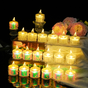 <span class=keywords><strong>Bougie</strong></span> chauffe-plat <span class=keywords><strong>LED</strong></span> en <span class=keywords><strong>plastique</strong></span> jaune chaud de haute qualité, effet gouttelettes, décor de table romantique, lumière <span class=keywords><strong>LED</strong></span> sans flamme à piles - Product Image 3