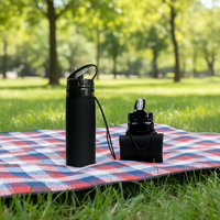 Bouteille d'eau en silicone pliable, écologique, nouvelle conception, avec bouchon à boire directement, sans BPA, sans danger pour les aliments et réutilisable