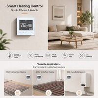 Thermostat d'ambiance électrique WiFi TOUPWELL TP501UHPW en PC, durable et résistant au feu, pour usage commercial et résidentiel