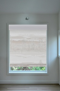 Motorized <strong>Curtain</strong> Triple Sheer Shade Shangrila Print Window Blind <strong>Motor</strong> Roller Blind - Product Image 4