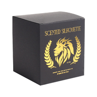 Emballage de bougie holographique avec logo estampé à chaud de luxe, boîte à rabat gaufrée haute UV, support de couvercle, bougies coniques pour dessert, emballage cadeau