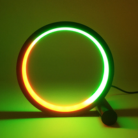 Smart RGBIC Anneau Lampe de Bureau Musique Synchronisation Lumière LED Ambiante pour Décoration de Chambre Cool Lampe tuya Changement de Couleur Moderne USB Lampe de Table