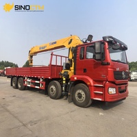 Camion-grue de marque chinoise 8x4 à 12 roues, flèche télescopique, 16 tonnes, manipulateur radiocommandé, à vendre