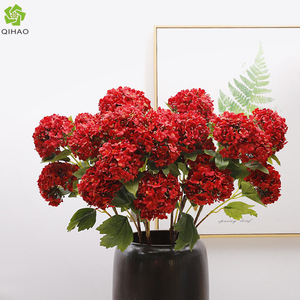 3 têtes de fleurs artificielles en soie d'hortensia, haute simulation, accessoires de décoration pour mariage et maison - Product Image 4