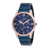 Montre à quartz de style commercial de luxe, cadran en verre étanche, logo personnalisable, bracelet en acier inoxydable, pointeur à l'ancienne de 42mm