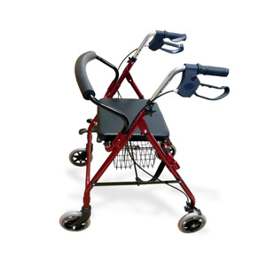 Donghan <b>Rollator</b> <b>Walker</b> Four Wheeled Foldable With Seat And Basket For Senior Shopping Assistance - Product Image 1