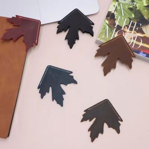 Modern Genuine Leather <b>Bookmark</b> 5 Colors Embossed Design Portable Promotional <b>Gift</b> for Events Weddings & Birthdays - Product Image 3
