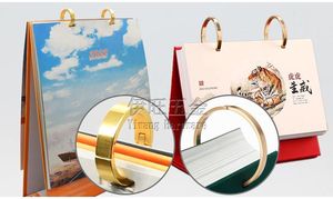 YIWANG Nhẫn Cuốn Sổ Rời Hình Lá Nhẫn Cuốn Sách Bằng Kim Loại Màu Vàng Kẹp Cuốn Sổ Ghi Nhớ - Product Image 5