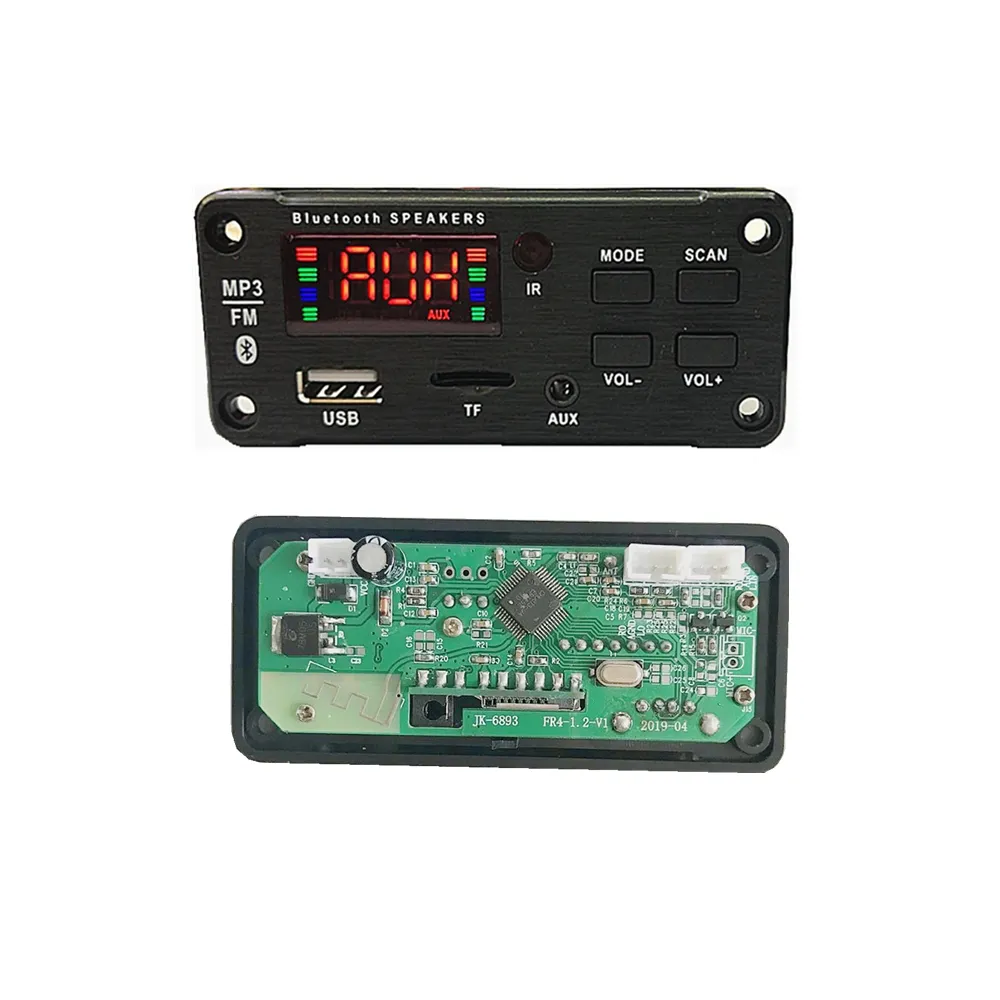 JK6893 Kleurrijke Display Fm Usb Bluetooth Board Audio Radio Mp3 Speler Module