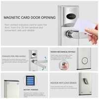 Sistema de Cerradura de Puerta Inteligente sin Contacto con Lector de Tarjetas RFID Económico, Cerradura de Manija con Control de Acceso sin Llave para Hotel T57