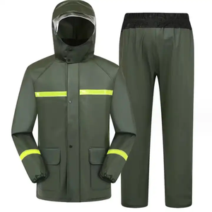 Approvisionnement d'usine adulte combinaison de pluie 100% Polyester imperméable Oxford tissu réfléchissant vêtements de sécurité pour le cyclisme pêche en plein air - Product Image 2