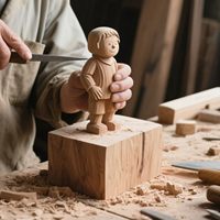 Blocs de bois de pin carrés modernes non finis et blanchis pour débutants, usage domestique, fournitures d'art DIY de Noël