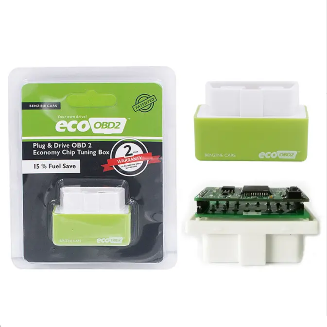 Double Board Eco OBD2 Plug Drive High Performance Chip Power Lower Fuel Gas Saver for Benzine Cars