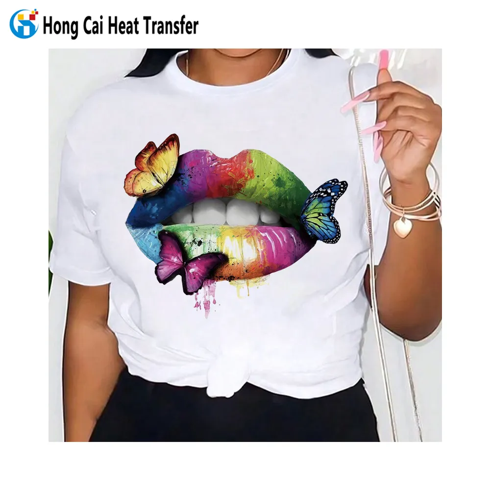 HongCai 일급 품질 면 사용자 정의 로고 남성 인쇄 사용자 정의 티셔츠 인쇄 t 셔츠