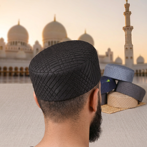 หมวกมุสลิมทรงกลมน้ำหนักเบาสีทึบ kufi Z-A-P-Advance-527งานตามสั่ง - Product Image 3