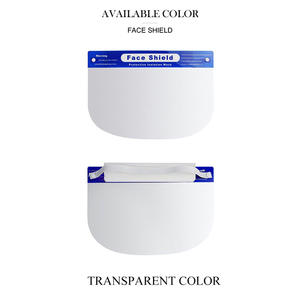 Protector Facial Transparente Antivaho, Máscara de Aislamiento Protectora con Pantalla Curva y Marco Azul para Uso Seguro - Product Image 1