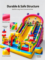 Tobogán Inflable Gigante de Mickey Mouse, Castillo Inflable con Temática Clásica, Parque Infantil Inflable para Niños, para Parques de Diversiones