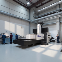 Fraiseuse à portique CNC 3 axes robuste BT50 pour composants aérospatiaux en laiton avec changeur d'outils automatique et certification CE