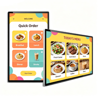 Écran publicitaire LCD tactile mural intérieur ultra-fin 4K de 43, 55, 65, 75 pouces avec menu numérique Android et WiFi