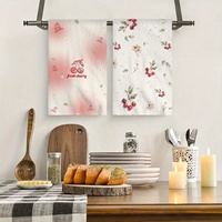 Op maat bedrukte microvezel handdoek 40x60cm, absorberende theedoek voor de keuken, fruitmotief, voor thuisgebruik
