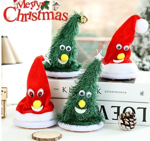 بيع بالجملة ألعاب عيد الميلاد القطيفة الكهربائية الرقص سانتا كلوز ثلج وشجرة دمى الغناء مع القطن PP ملء هدايا العيد - Product Image 5