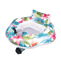 Plateforme flottante gonflable transfrontalière pour adultes avec dossier, chaise longue, jouet aquatique et hélice motorisée