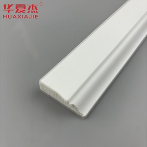 Moderno 12ft Blanco Pequeño PVC Zócalo A prueba de humedad <span class=keywords><strong>Colonial</strong></span> Stop Diseño de vinilo contemporáneo - Product Image 2