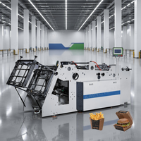 Machine automatique de fabrication de boîtes à hamburgers en carton, haute vitesse, personnalisée, en promotion