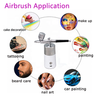 Kit de compresseur aérographe sans fil avec pistolet pulvérisateur rechargeable par USB pour la coloration des cheveux, le maquillage, le nail art, les soins de la peau, vitesse réglable