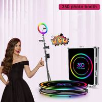 Photomaton 360° avec compatibilité iPad/DSLR, construction en alliage d'aluminium, contrôle par écran tactile et impression en libre-service