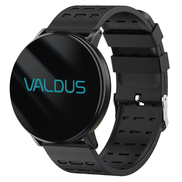 VALDUS montre intelligente ronde pression artérielle étanche Sport horloge Fitness Tracker Smartwatch pour téléphone Android IOS