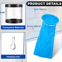 Distributeur mural transparent de sacs anti-vomissement en PC pour cliniques, maisons de retraite et ambulances