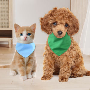 Fábrica Custom Cat Dog Bandanas Eco-Friendly Poliéster Algodão Cor Sólida Impressão Padrão Pet Bib Triângulo Lenço Bandanas Para Cães - Product Image 6