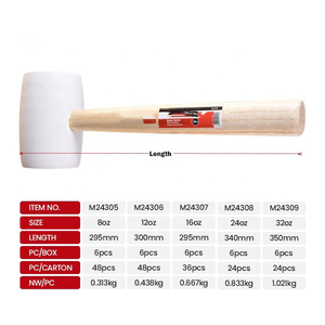 Martillo <span class=keywords><strong>de</strong></span> Goma con Mango <span class=keywords><strong>de</strong></span> Madera y Cabeza Suave para Instalación <span class=keywords><strong>de</strong></span> Pisos y Azulejos, y Herramientas <span class=keywords><strong>de</strong></span> Precisión para Trabajos Artesanales - Product Image 4