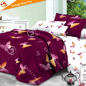 <span class=keywords><strong>Parure</strong></span> de draps imprimés en polyester double face (AB) pour lit King Size – Décoration Maison & Hôtel – Offre Spéciale - Product Image 2