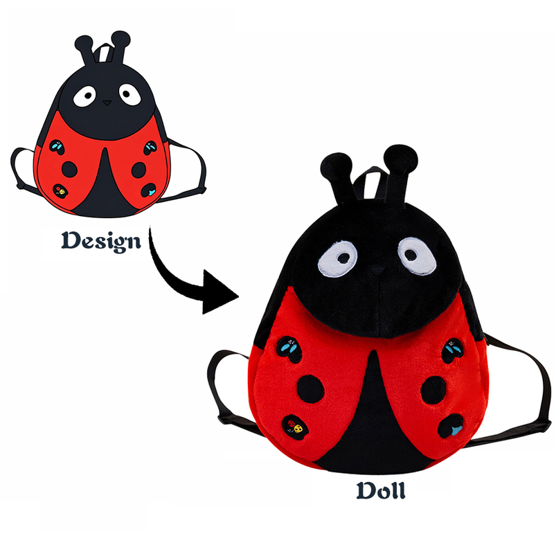 Custom Children s Ladybug Plush Backpack