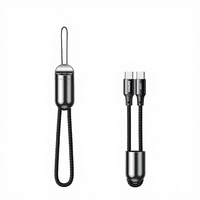 Kabel USB Braided Pengisian Cepat 65W 3A Tipe-C RC-140 untuk Ponsel & Power Bank - Adaptor Gantungan Kunci Portabel