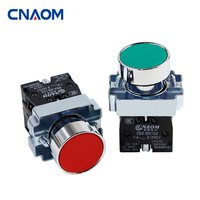 Botón de Encendido/Apagado Rojo Económico al por Mayor con Interruptor de Botón Pulsador de Metal BA41 Normalmente Abierto