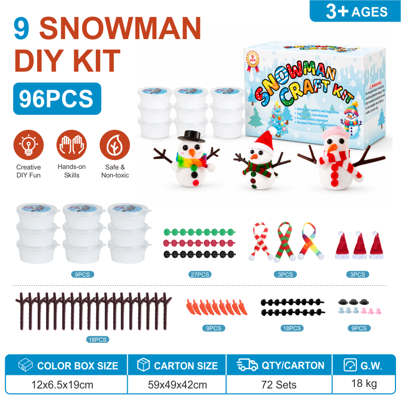Build a Snowman Kit 9 Cups(96pcs) - In Stock