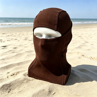 Pasamontañas Elástico Marrón, Protección Facial y de Cuello, Capucha para Playa, Natación, Surf, Máscara de Esquí a Prueba de Viento