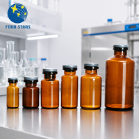 Flacon en verre pour médicaments liquides 1ml 2ml 3ml 5ml 10ml avec bouchon en caoutchouc, série de flacons en verre pharmaceutiques