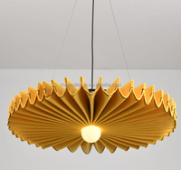 Lampe suspendue acoustique moderne en feutre tissé rouge vif, éclairage décoratif insonorisant pour projets de design