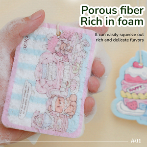 Thân thiện với môi in cellulose Sponge-Nhanh Khô không trầy xước món ăn rửa pad với mô hình tùy chỉnh - Product Image 3