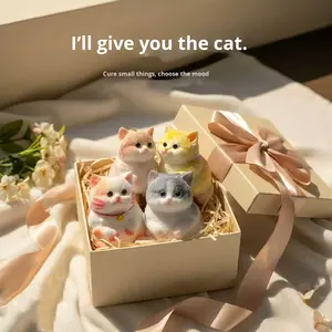 צעצועי לחיצה בצורת חתול להפגת מתחים משרדיים, צעצועי סקוושי ריאליסטיים בצורת חתול להפגת מתחים, במבצע סיטונאי חם - Product Image 2