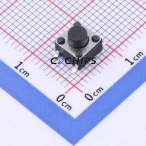 YTS-D003-2D Tactile Switch SMD-4P,6x6mm Switch Single Pole Single Throw Round Button 1.6N Vertical Mount - Product Image 1