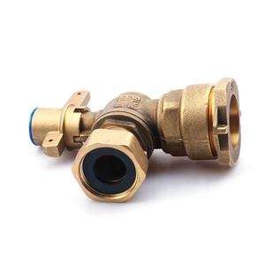 ACS sertifikat PE union menghubungkan katup <span class=keywords><strong>meter</strong></span> air putar katup ferrule kuningan - Product Image 3