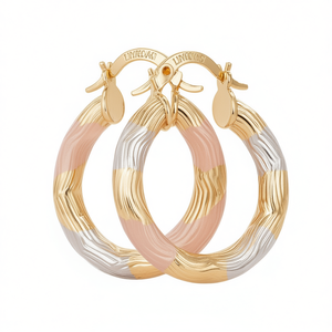 LIMTCVASI Orecchini a Cerchio Placcati Oro Multicolore in Lega di Zinco, Gioielli Trendy da Donna - Product Image 1