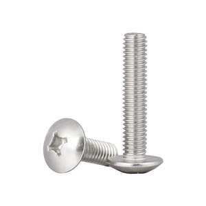 #4-40 #6-32 #8-32 #10-24 Vòng đầu bu lông chéo lõm thép không gỉ SS304 316 Nấm Đầu Máy Vít - Product Image 5