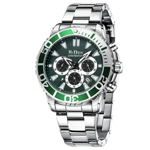 Montre pour <span class=keywords><strong>homme</strong></span> BIDEN 0260 en acier inoxydable argenté, marque de luxe, étanche 3 bars, décontractée, sportive, pour <span class=keywords><strong>homme</strong></span>, <span class=keywords><strong>cadeau</strong></span>, horloge - Product Image 6