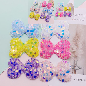 Nuevo Lazo Decorativo con Lentejuelas <span class=keywords><strong>para</strong></span> Comercio Exterior, Pasador de Pelo con Lazo Colorido, Accesorios <span class=keywords><strong>para</strong></span> el Cabello de Niños, Brillantina, Accesorios <span class=keywords><strong>para</strong></span> <span class=keywords><strong>Ropa</strong></span> y Zapatos DIY - Product Image 4